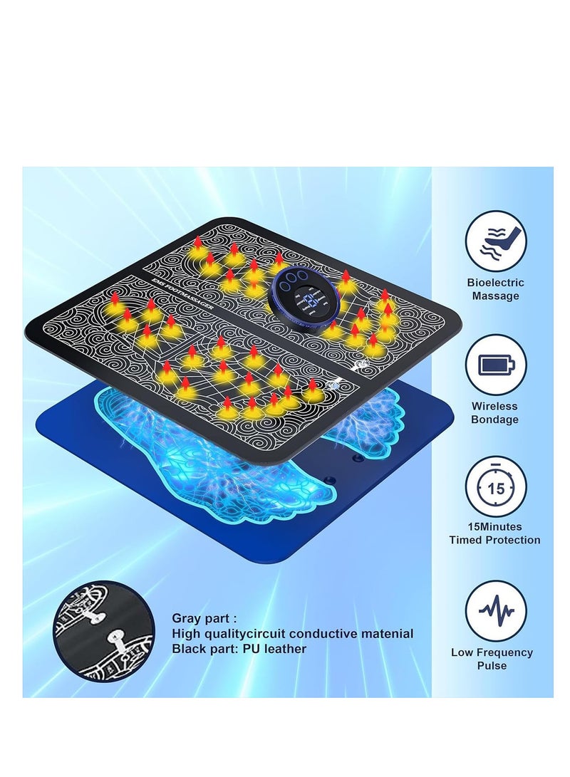 ECVV ECVV Intelligent Foot Massager, EMS Pulse Massage Foot Pad, Micro Current Foot massage, Ideal for Self-relaxation and Gift-giving, USB Charge  - Image 5
