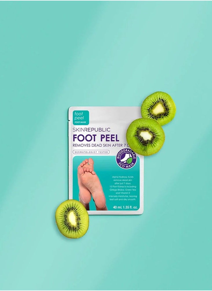 SKIN REPUBLIC - Foot Peel Visibly Removes Dead Skin After 7 Days - Silky, Soft Feet, 1 Pair per Pack, Made in Korea - Image 1