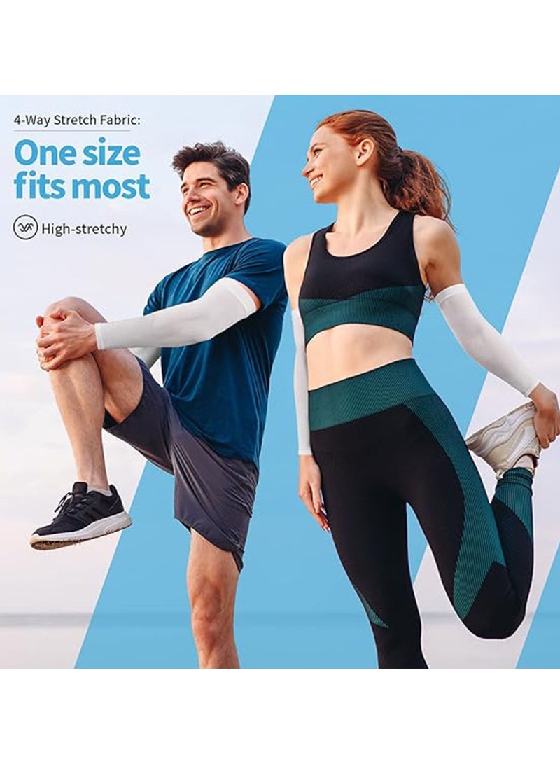 3 Pack Ice Silk Cooling Sleeve Arm Sleeves with Sun UV Protection Arm Warmers Cover for Outdoor Sports Cycling Hiking. - Image 2