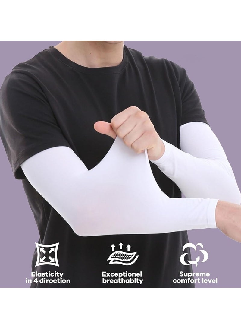 3 Pack Ice Silk Cooling Sleeve Arm Sleeves with Sun UV Protection Arm Warmers Cover for Outdoor Sports Cycling Hiking. - Image 3