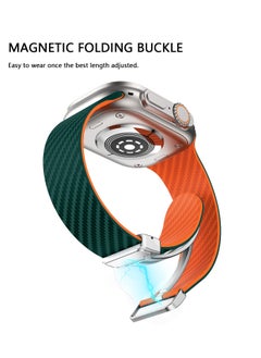 X-level Bands Compatible with Apple Watch 42mm 44mm 45mm 49mm Series 9/8/7/SE/6/5/4/3/2/1 IWatch Ultra/Ultra 2/ Silicone Strap With Magnetic folding Buckle, Quick Release Silicone Straps for Women Men  - Image 3