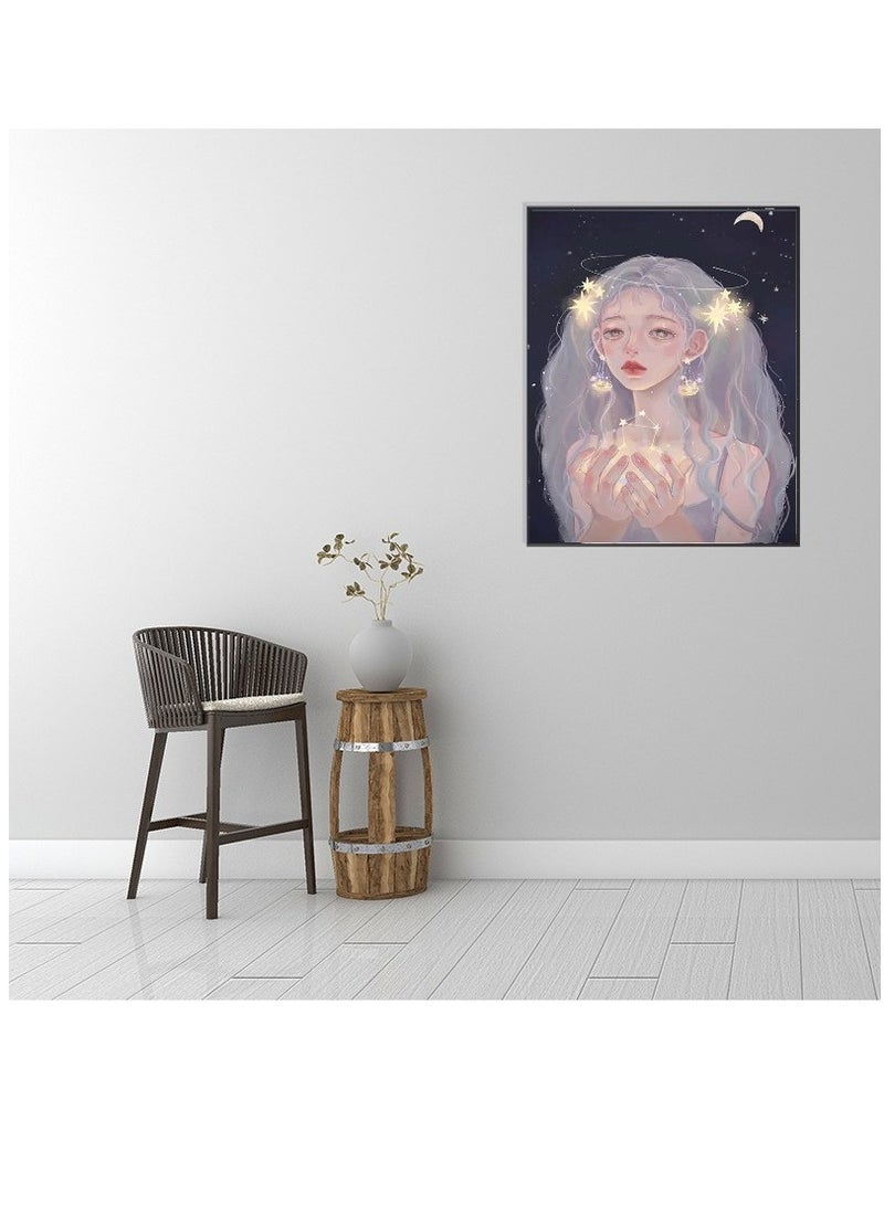 Bluejw 5D Diamond Painting Kits For Adults,Twelve Constellations Girl Diamond Art Kits,DIY Full Drill Crystal Gem Arts and Crafts,Ideal For Home Recreation And Wall Decor - Image 3