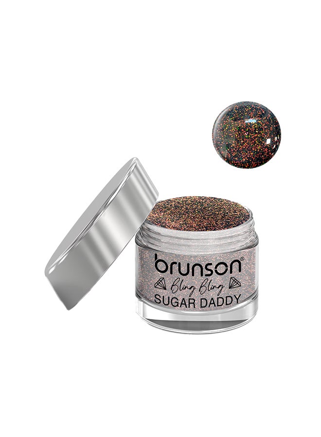 Acrylic Nail Powder DIP And Buff System, Sugar Daddy Glittered 30ml BJEW012