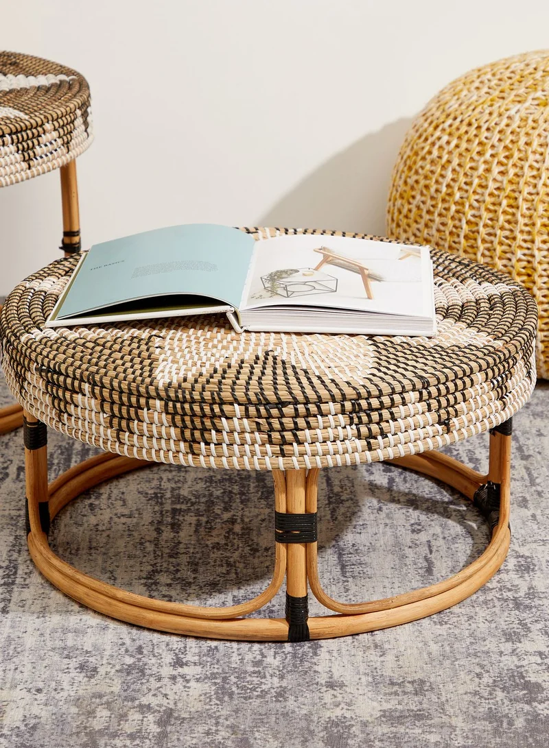 Ayra Seagrass Tray With Rattan Stand