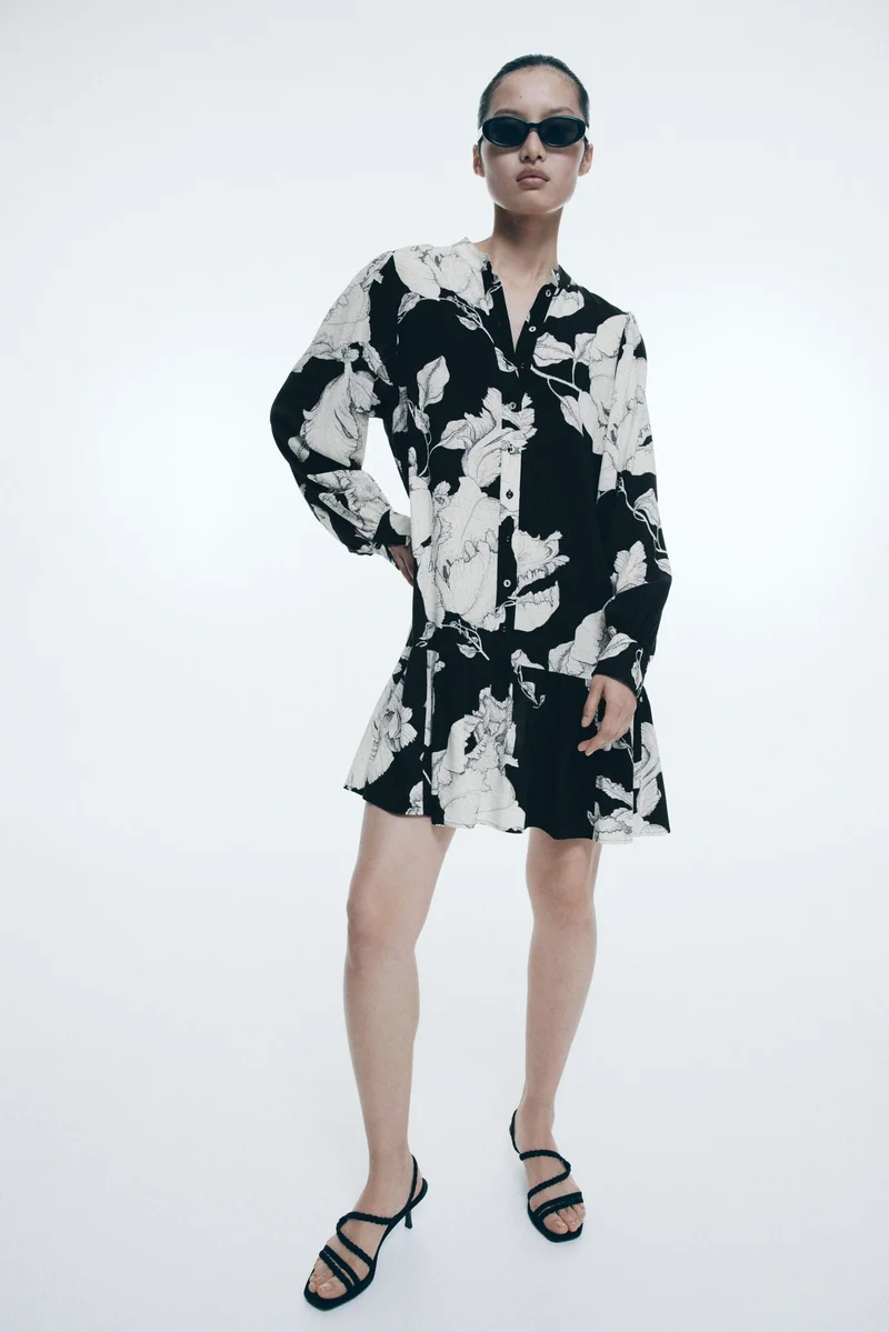 H&M Patterned viscose dress