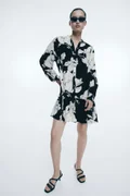 H&M black and white floral