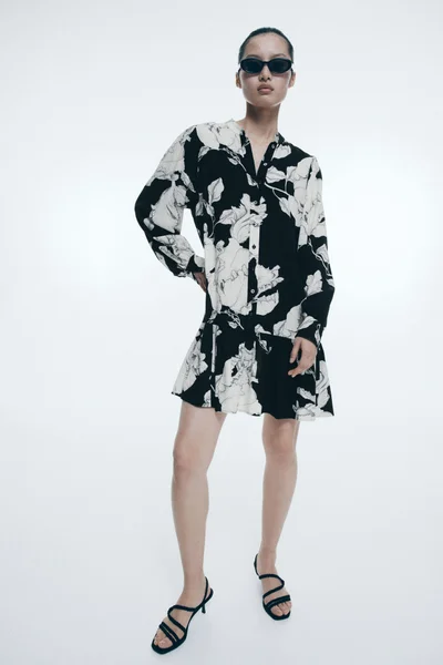 H&M Patterned viscose dress