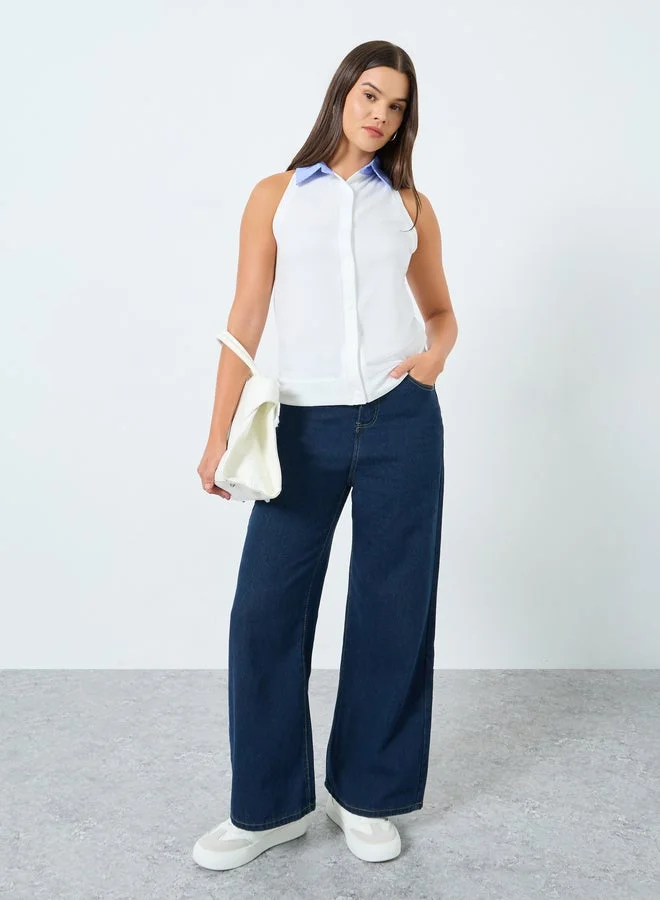 Styli Styli White Sleeveless Knit Top