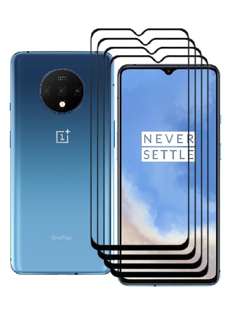 AINA 4 Pieces Tempered Glass Screen Protector 5D Designed For OnePlus 7T Full Glue Edge to Edge Full Screen Coverage And Bubble Free - Image 1