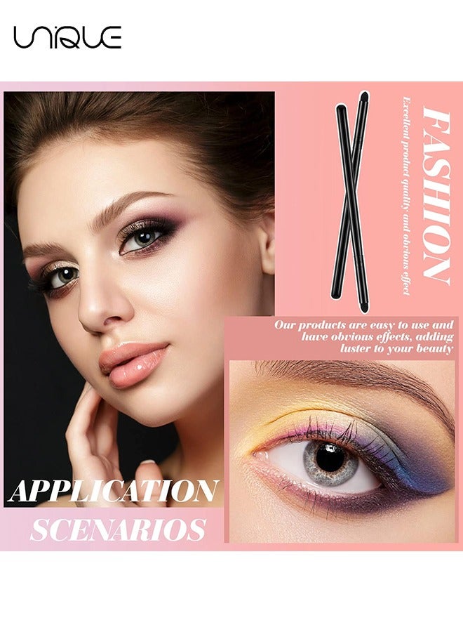 Unique Eyeliner Smudge Brush, 10 Pcs Makeup Tools Eyeshadow Applicators Blending Brush for Makeup Sponge Brush Eye Pencil Brush for Women Blending Eye Shadow Liner, 5.2 Inch - Image 5
