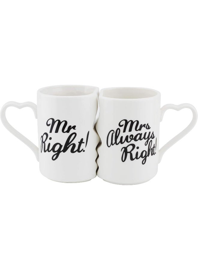 Shallow Bone China 2 Pc Lover Mug Set, Multi-Colour, Assorted Design - Image 2