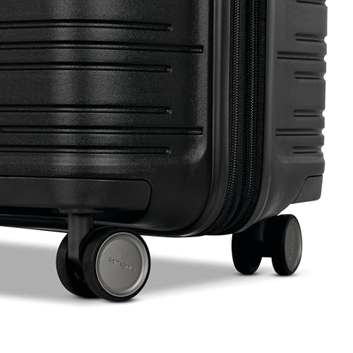 Samsonite سامسونيت إيفولوشن بلس - حقيبة سفر صلبة محمولة مع قسم أمامي QuickEntry™ - غلاف بولي بروبيلين مقاوم للخدش، حامل AirTag، قفل TSA، معتمد من شركات الطيران - أسود ثلاثي - Image 5