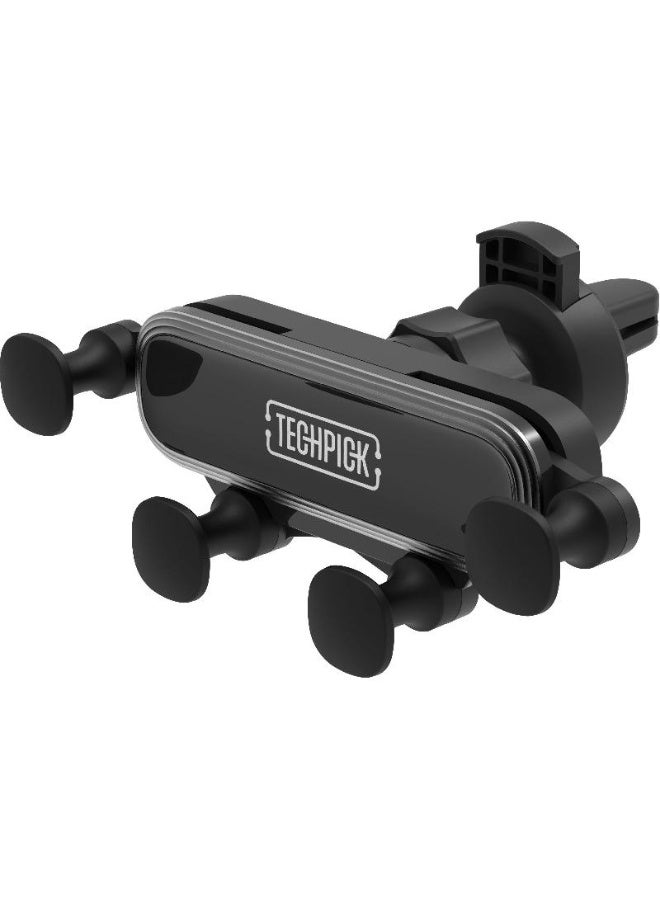 Techpick Slide Fit Car Mount – Adjustable Smartphone Holder for Dashboard & Air Vent - Image 1