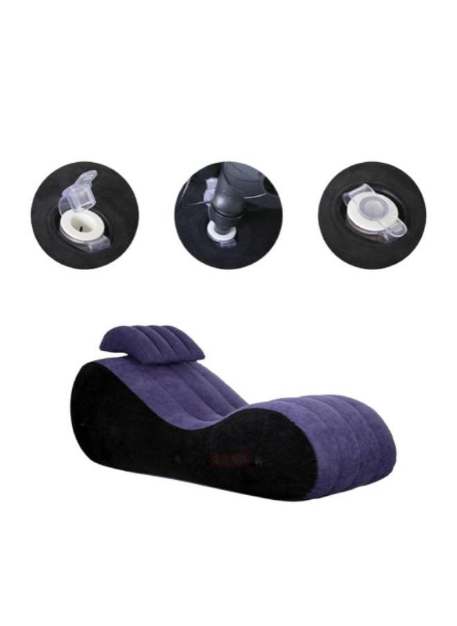 Beauenty - Lounge Chair Yoga Chaise Lounge Inflatable Sofa Deck Chair with Pillow and Household Air Pump - Image 1