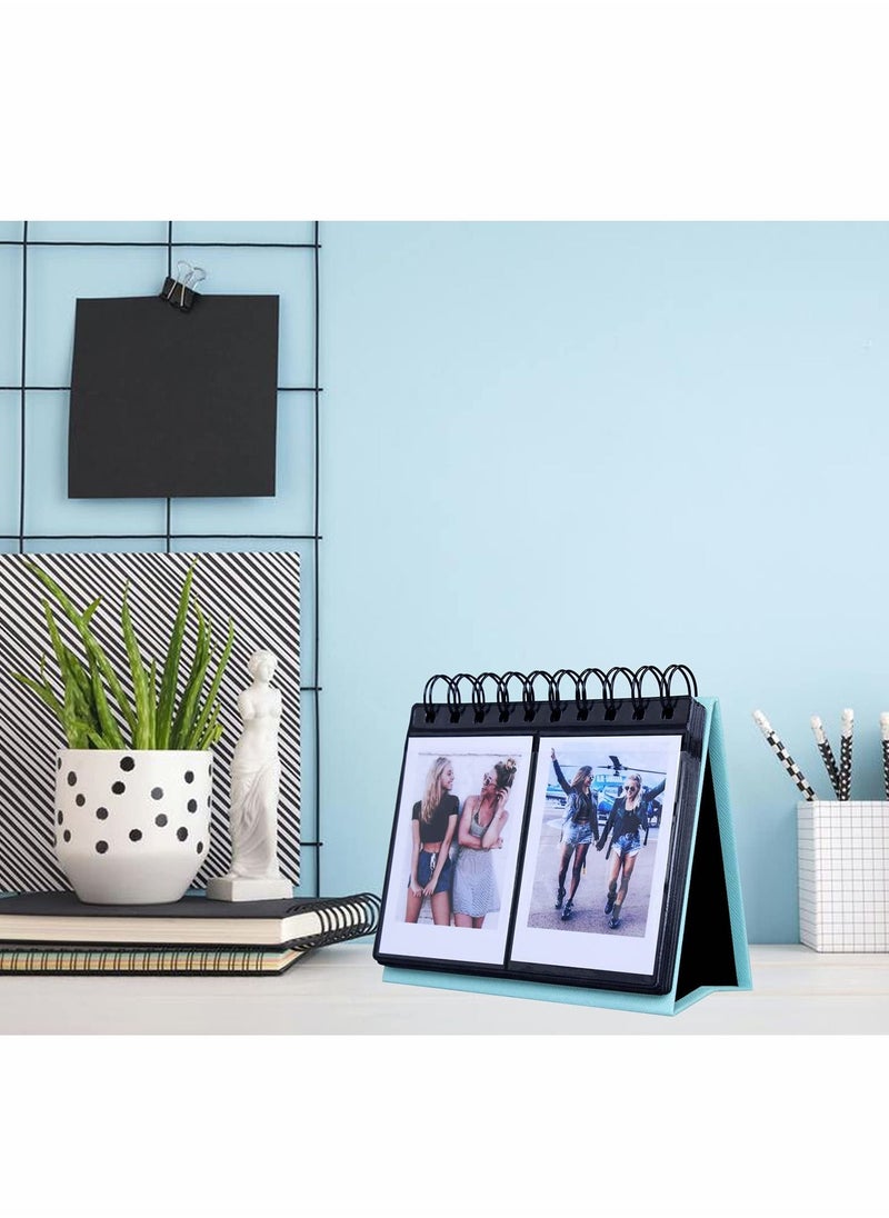 Y&D - 68 Pockets Mini Photo Album for Instax 7s 8 9 25 26 50s 70 90 SP 1 Polaroid PIC300P Z2300 LG PD 233 239 Name Card (Blue) - Image 1