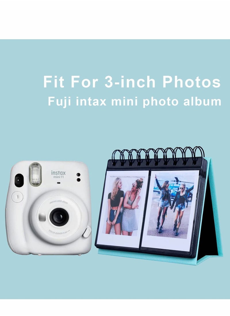 Y&D - 68 Pockets Mini Photo Album for Instax 7s 8 9 25 26 50s 70 90 SP 1 Polaroid PIC300P Z2300 LG PD 233 239 Name Card (Blue) - Image 1