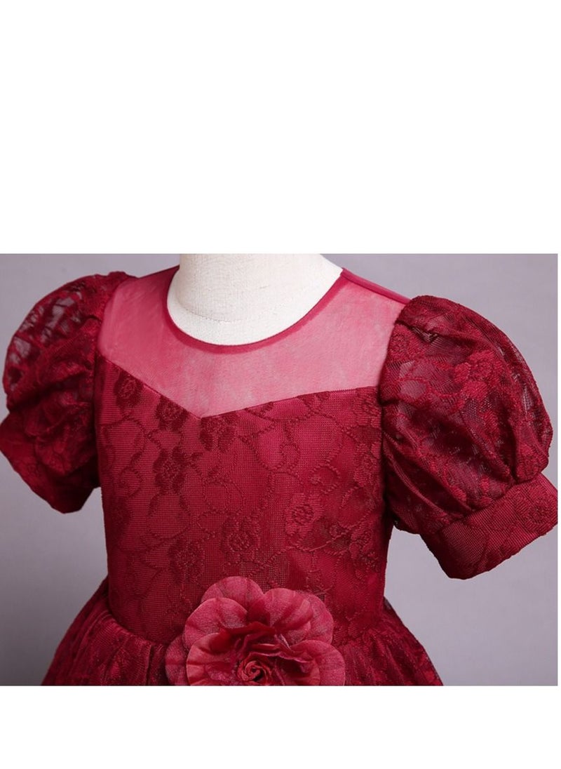 Best Gift Fashion - Girl Dress For Birthday and Weddings Party Red Color - Image 1