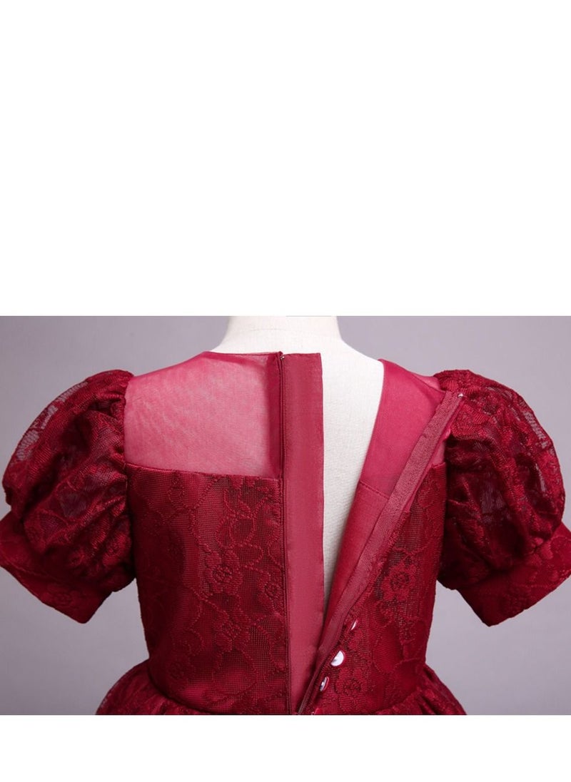 Best Gift Fashion - Girl Dress For Birthday and Weddings Party Red Color - Image 1
