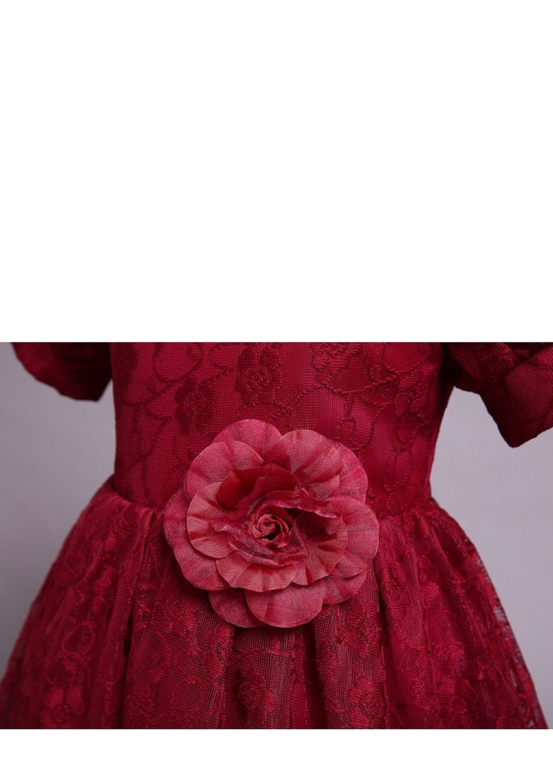 Best Gift Fashion - Girl Dress For Birthday and Weddings Party Red Color - Image 1