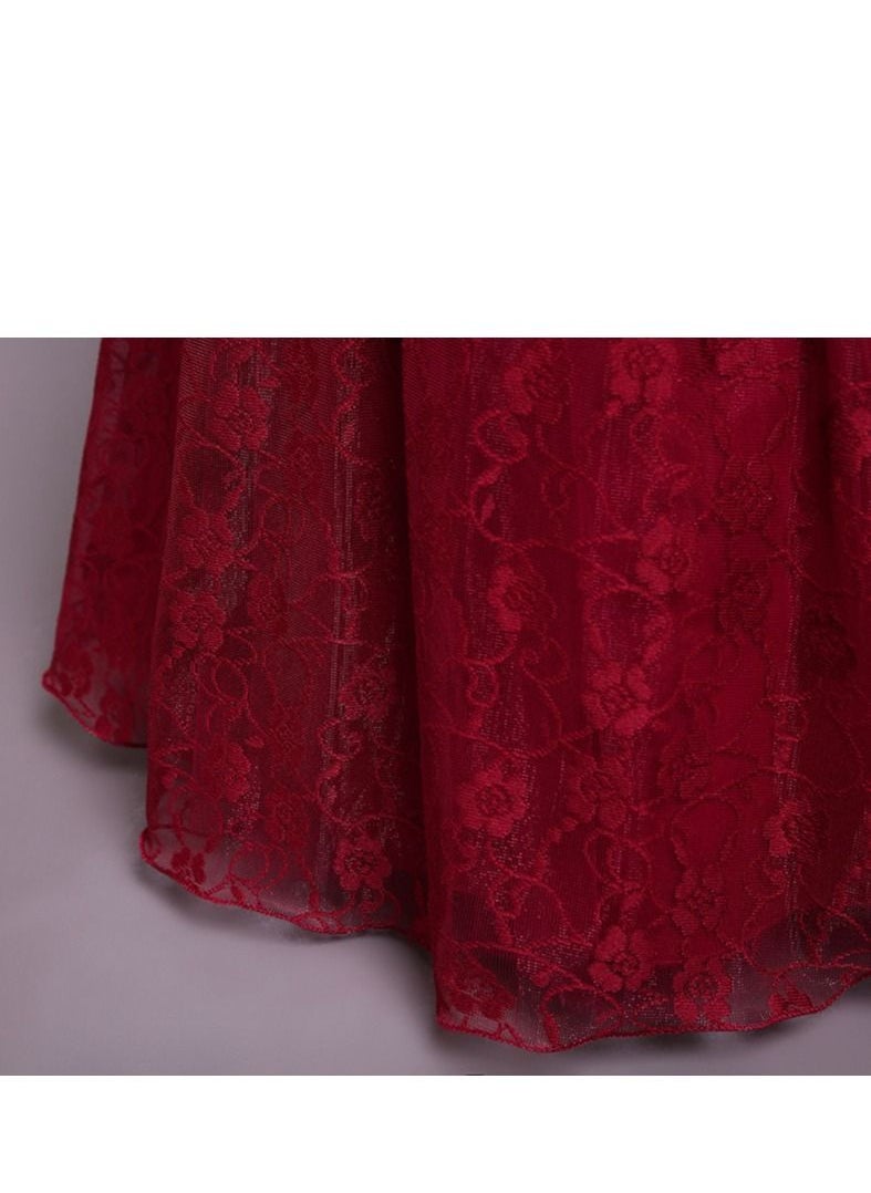 Best Gift Fashion - Girl Dress For Birthday and Weddings Party Red Color - Image 1