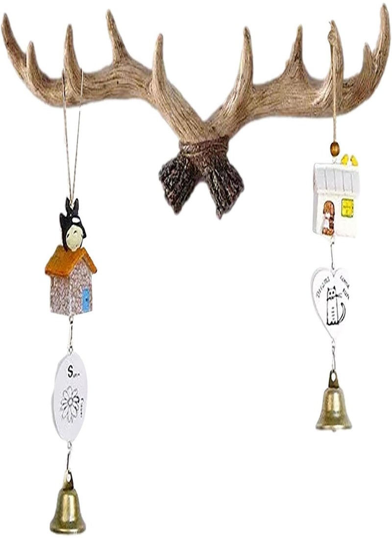 GGOOT - Deer Antlers Wall Hooks, Modern Resin Wall Coat Hooks, Hanging Wall Decoration for Coat, Towel, Purse, Bedroom, Bathroom, Entrance Area - Image 1