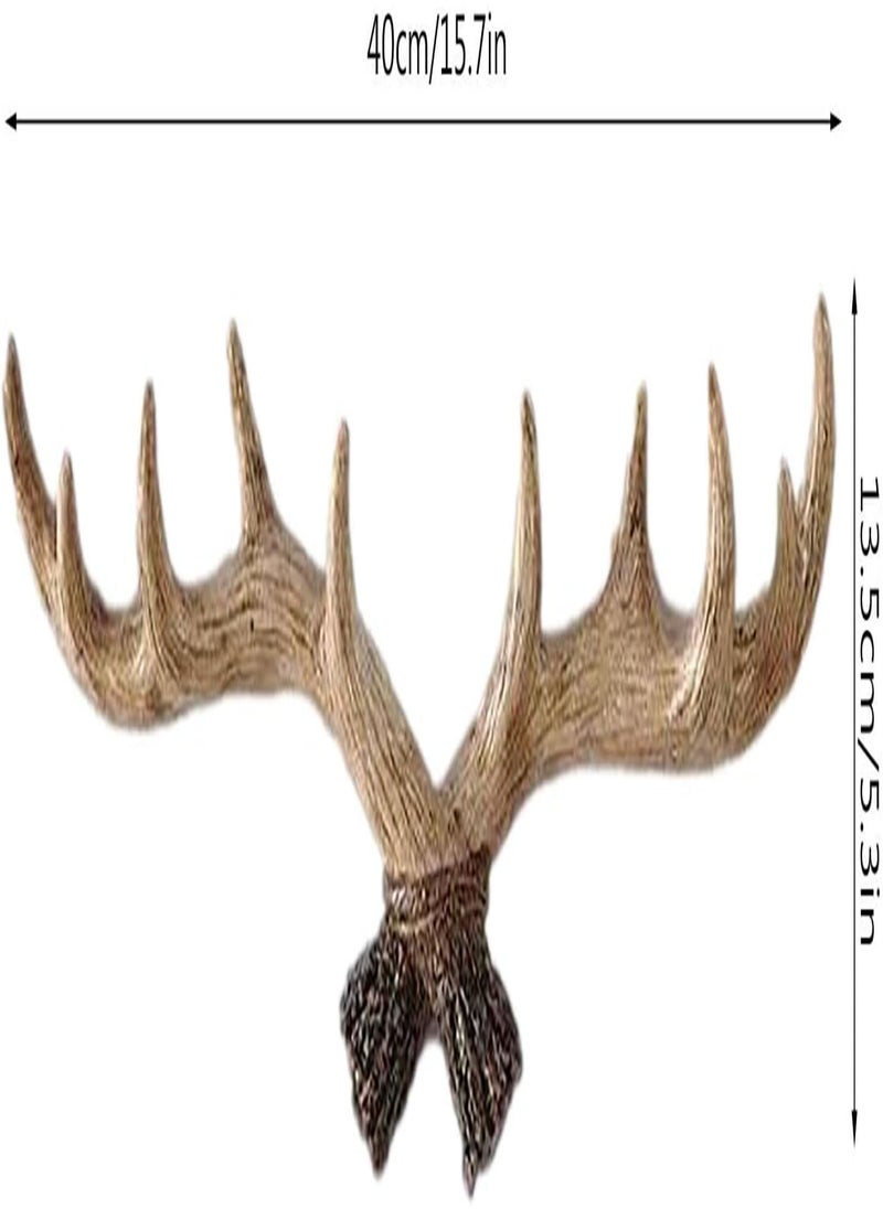 GGOOT - Deer Antlers Wall Hooks, Modern Resin Wall Coat Hooks, Hanging Wall Decoration for Coat, Towel, Purse, Bedroom, Bathroom, Entrance Area - Image 1