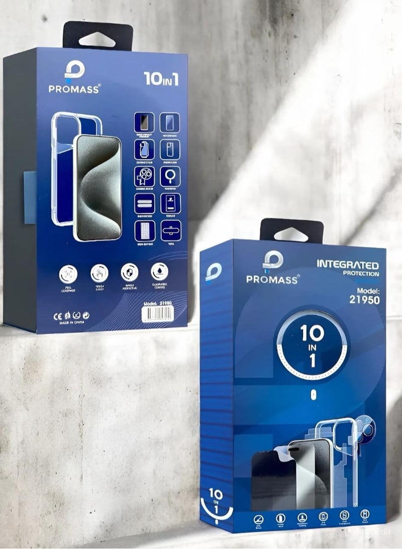 PROMASS The new integrated protection package for the iPhone 16 Plus. The package has a new look and complete protection for your phone with a case that supports MageSafe wireless charging from Promas (10in1) - Image 3
