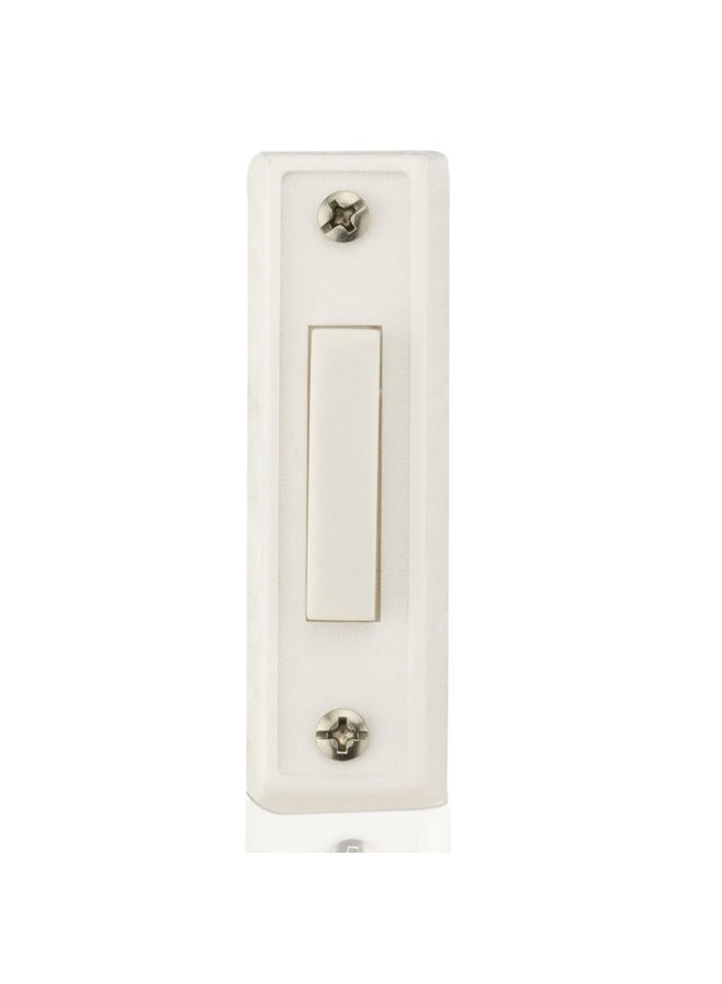 Newhouse Hardware BT1W Unlighted Doorbell Button, 1-Pack, White - Image 1