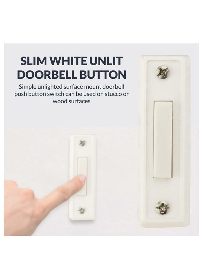 Newhouse Hardware BT1W Unlighted Doorbell Button, 1-Pack, White - Image 4
