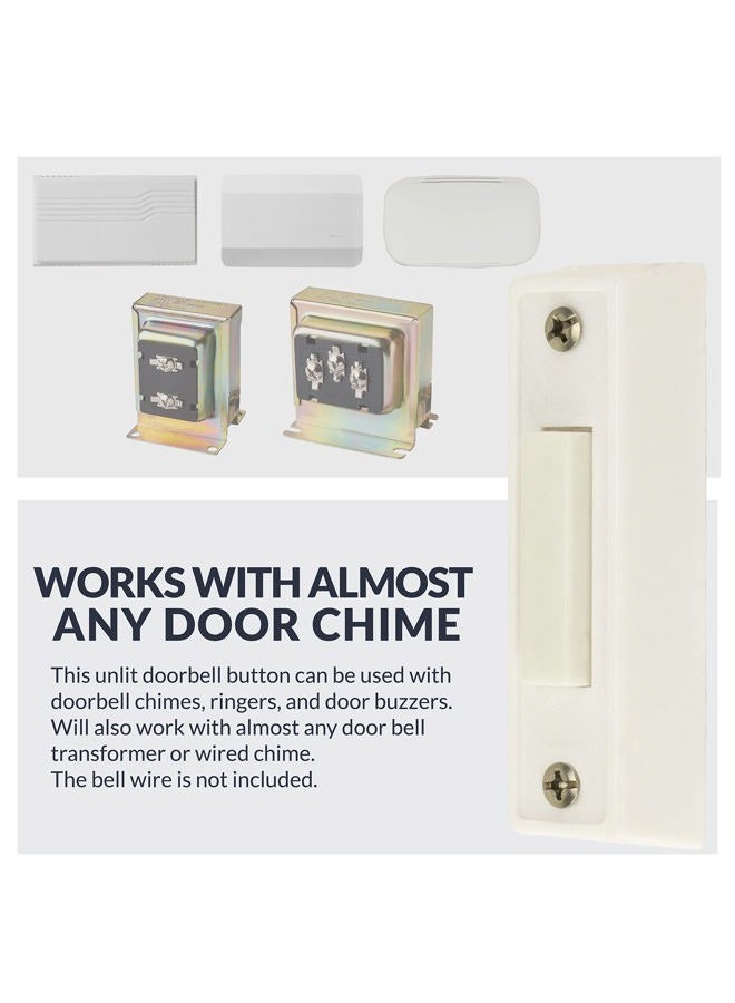 Newhouse Hardware BT1W Unlighted Doorbell Button, 1-Pack, White - Image 5