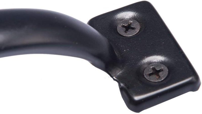 Tebery 4 Pack Utility 6-1/2 Inch Pulls in Black Metal Gate Handle - Image 4
