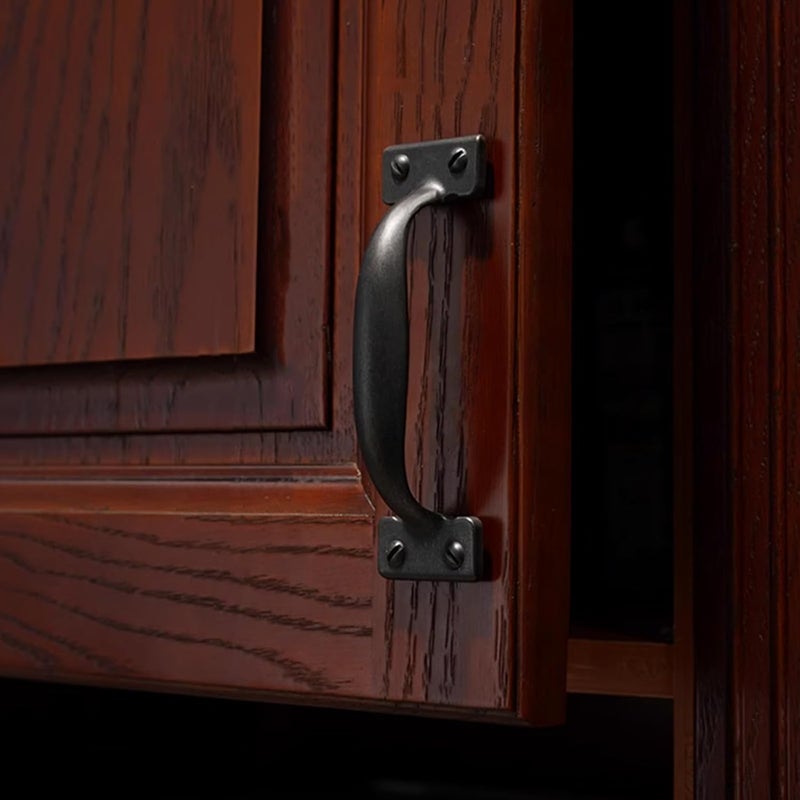 Tebery 4 Pack Utility 6-1/2 Inch Pulls in Black Metal Gate Handle - Image 5