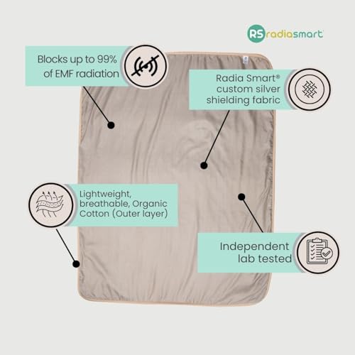 Radia Smart® Large Protective Belly Pregnancy Baby Blanket, Organic, 5G Blocking, EMF Blanket, 43"x35", 110cmx90cm - Image 4