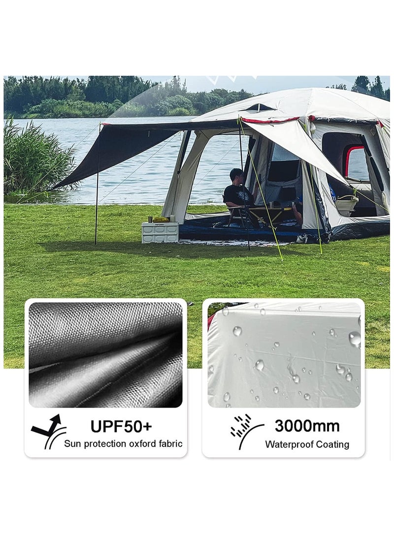 خيمة عائلية كبيرة للتخييم في الهواء الطلق ،غرفتي نوم وغرفة معيشة - Image 2