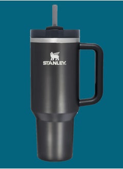 H2.0 FlowState 40oz Stainless Steel Vacuum Insulated Tumbler – Leak-Resistant Lid & Reusable Straw – Keeps Water, Iced Tea, Coffee & Smoothies Hot or Cold for Hours – BPA-Free, Durable & Travel-Friendly – Perfect for Work, Gym & Outdoor Use – Black Glow