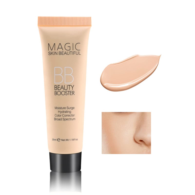 Boobeen Hydrating BB Cream, Full-Coverage Foundation & Concealer, Color Correcting Tinted Moisturizer for All Skin Types - Evens Skin Tone - Image 1