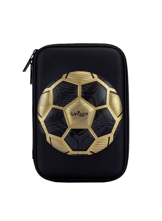 Smiggle Golden Soccer Series Large Capacity Student Pencil Case