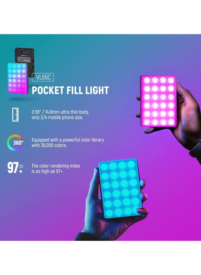 RGB LED Light For Phone With Phone Holder & Light Clip, Dimmable Modes Phone Light, Built In 2000mah Battery For Tablet/Laptop/Video Conference Tiktok Selfie/Vlog/Live Stream  - Image 3