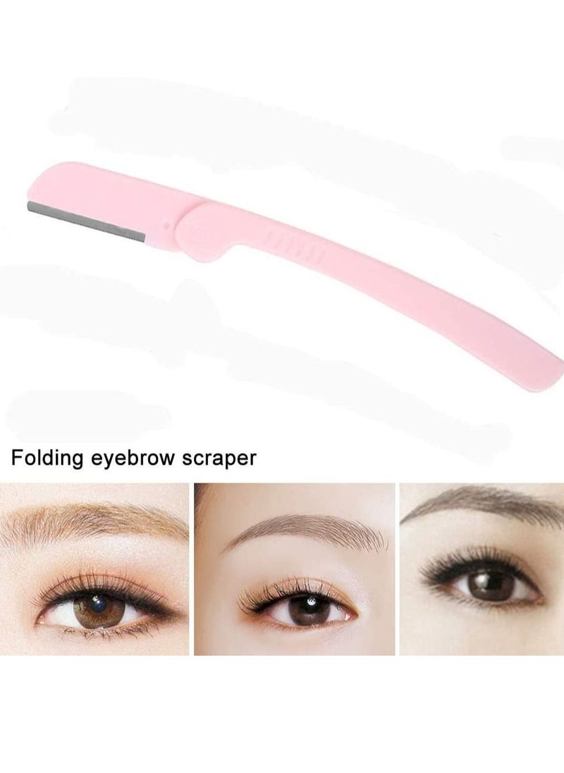 SYOSI Eyebrow Razor Eyebrow Trimmer and Eyebrow Scissors Kit Eyebrow Eyelash Trimmer Scissors Hair Cutting Tools Shaping Knife Makeup Tools Eyebrow Brush and Comb for Women and Men  - Image 4