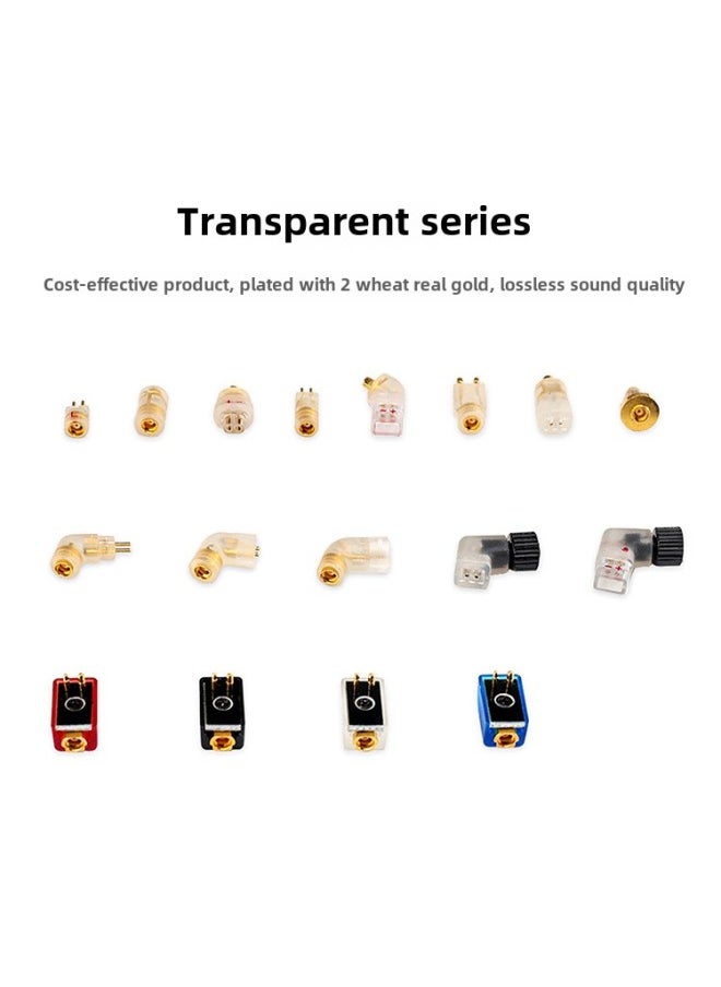 Generic - Okcsc 0.78/0.75 To MMCX Pin Adapter QDC Revolution To Shure Female Integrated Earphone Wire Pin-Color:QDC Male 0.78 0.75 To MMCX Female Black - Image 1