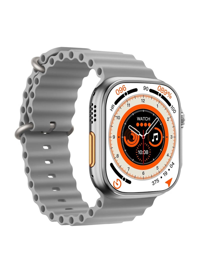 watch 8 Z66 ultra smart watch Unisex Series 49mm 2 Inch amoled bluetooth calling health Fitness And Sports Watch Grey - Image 1