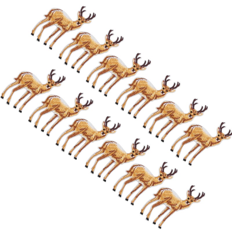 12Pcs Embroidery Cloth Stickers Deer Iron Motif Applique Patches Clothes Bag Accessories - Image 5