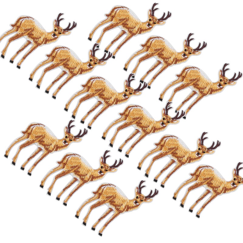 12Pcs Embroidery Cloth Stickers Deer Iron Motif Applique Patches Clothes Bag Accessories - Image 4