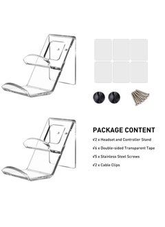 SYOSI Acrylic Controller Stand and Headset Holder, Wall Mount, Universal Gaming Accessory  - Image 5