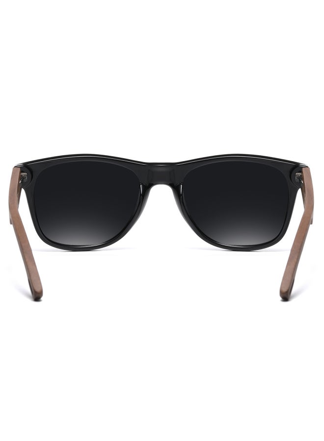BARCUR Black Walnut Sunglasses for Men Wood Sun Glasses Man Eyeglasses Polarizing Glasses UVA&B Protection Eyewear ECO-Friendly-Lenses Color:Leopard Gray-Frame Color:BARCUR Polarized