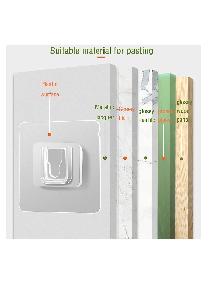 Generic - Double Sided Adhesive Hooks, Wall Hanging Hooks Without Nails, Self-adhesive, Heavy Duty, Transparent, Waterproof, Multi-Purpose for Home or Office - Image 1