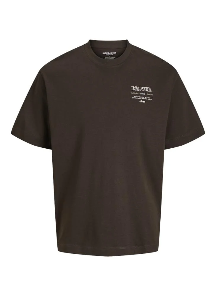 JACK & JONES Graphic Print Regular Fit Neck T-Shirt