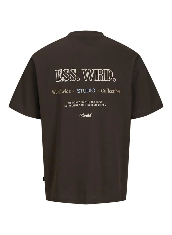 JACK & JONES Graphic Print Regular Fit Neck T-Shirt