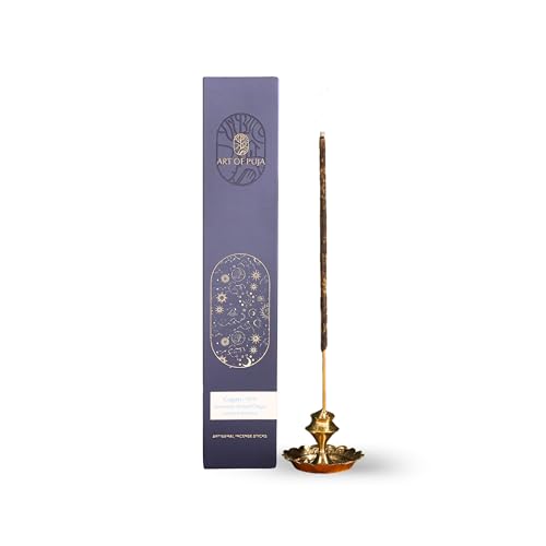 ART OF PUJA Aromatic Woods (Bakhoor) Artisanal Incense – 30 Agarbatti Stick | ~1 Hr Burn, 2+ Hr Fragrance | Rich Oud Bakhoor Aroma, Low Smoke | Free Agarbatti Holder | for Home & Mandir - Image 1
