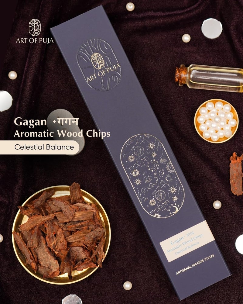 ART OF PUJA Aromatic Woods (Bakhoor) Artisanal Incense – 30 Agarbatti Stick | ~1 Hr Burn, 2+ Hr Fragrance | Rich Oud Bakhoor Aroma, Low Smoke | Free Agarbatti Holder | for Home & Mandir - Image 3